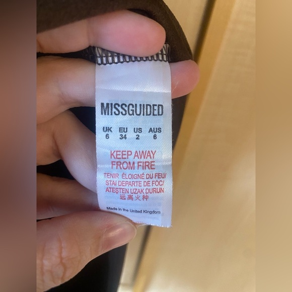 New!!! Missguided Chocolate Brown Faux Suede MIDI Cut-Out Dress Size 2 - Picture 10 of 12